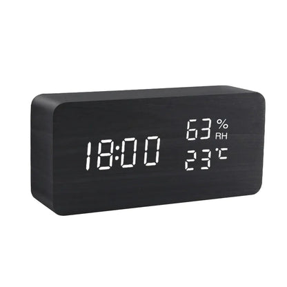 EcoWood LED Digital Alarm Clock