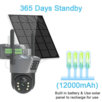 SolarGuard 4K Dual Lens PTZ Solar Camera